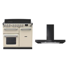 Rangemaster ESDL100EIPPCR/CM1 100cm Induction Range Cooker Estel Deluxe Pale Cream / Chrome, A Rated