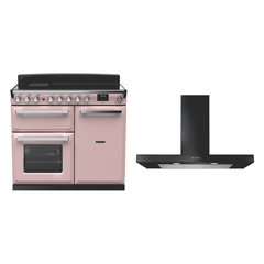Rangemaster ESDL100EIPPPK/CM1 100cm Induction Range Cooker Estel Deluxe Pale Pink / Chrome, A Rated