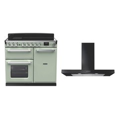 Rangemaster ESDL100EIPMNT/CM1 100cm Induction Range Cooker Estel Deluxe Mint / Chrome, A Rated