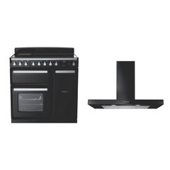Rangemaster ESDL90EIPGBL/CM1 90cm Induction Range Cooker Estel Deluxe Black / Chrome, A Rated