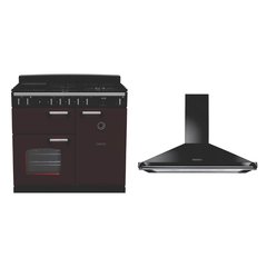 Rangemaster CL100DFPBOR/CM1 100cm Dual Fuel Range Cooker Classic Bordeaux / Chrome, A Rated