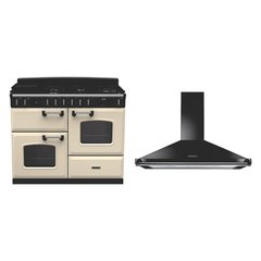 Rangemaster CLO110DFPPCR/CM1 110cm Dual Fuel Range Cooker Classic Pale Cream / Chrome, A Rated