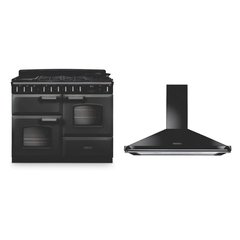 Rangemaster CLDLO110DFPSLT/CM1 110cm Dual Fuel Range Cooker Classic Deluxe Slate / Chrome, A Rated