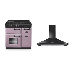 Rangemaster CLDL90DFPHTH/CM1 90cm Dual Fuel Range Cooker Classic Deluxe Heather / Chrome, A Rated