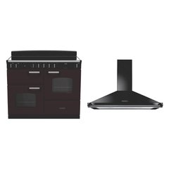 Rangemaster CLO110EIPBOR/CM1 110cm Induction Range Cooker Classic Bordeaux / Chrome, A Rated
