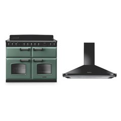 Rangemaster CLDLB110EIPMGR/CM1 110cm Induction Range Cooker Classic Deluxe Mineral Green / Chrome, A Rated