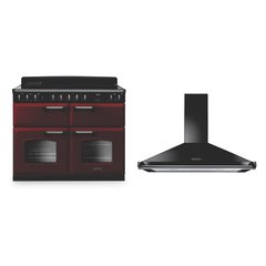 Rangemaster CLDLB110EIPBOR/CM1 110cm Induction Range Cooker Classic Deluxe Bordeaux / Chrome, A Rated