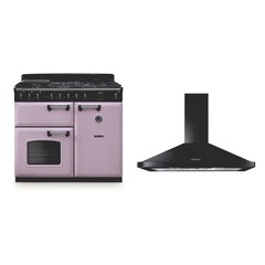 Rangemaster CLDL100DFPHTH/CM1 100cm Dual Fuel Range Cooker Classic Deluxe Heather / Chrome, A Rated