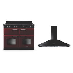 Rangemaster CLDLB110EIPBOR/CM1 110cm Induction Range Cooker Classic Deluxe Bordeaux / Chrome, A Rated
