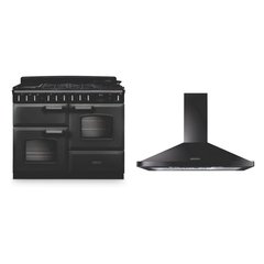 Rangemaster CLDLO110DFPSLT/CM1 110cm Dual Fuel Range Cooker Classic Deluxe Slate / Chrome, A Rated