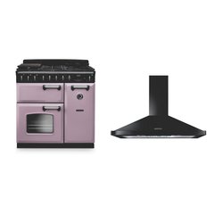 Rangemaster CLDL90DFPHTH/CM1 90cm Dual Fuel Range Cooker Classic Deluxe Heather / Chrome, A Rated