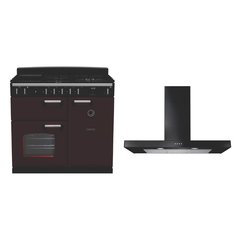 Rangemaster CL100DFPBOR/CM1 100cm Dual Fuel Range Cooker Classic Bordeaux / Chrome, A Rated