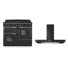 Rangemaster CLDLO110DFPSLT/CM1 110cm Dual Fuel Range Cooker Classic Deluxe Slate / Chrome, A Rated