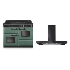Rangemaster CLDLO110DFPMGR/CM1 110cm Dual Fuel Range Cooker Classic Deluxe Mineral Green / Chrome, A Rated