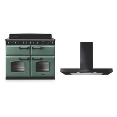Rangemaster CLDLB110EIPMGR/CM1 110cm Induction Range Cooker Classic Deluxe Mineral Green / Chrome, A Rated