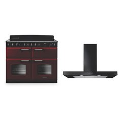 Rangemaster CLDLB110EIPBOR/CM1 110cm Induction Range Cooker Classic Deluxe Bordeaux / Chrome, A Rated