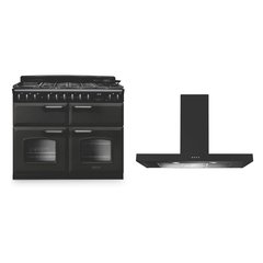 Rangemaster CLDLB110DFPSLT/CM1 110cm Dual Fuel Range Cooker Classic Deluxe Slate / Chrome, A Rated