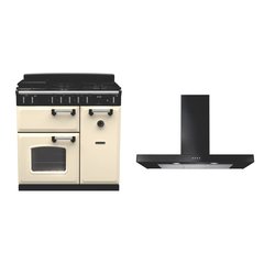 Rangemaster CL90DFPPCR/CM1 90cm Dual Fuel Range Cooker Classic Pale Cream / Chrome, A Rated
