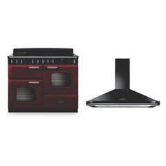 Rangemaster CLDLO110EIPBOR/CM1 110cm Induction Range Cooker Classic Deluxe Bordeaux / Chrome, A Rated