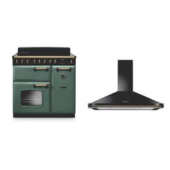 Rangemaster CLDL90EIPMGR/AB1 90cm Induction Range Cooker Classic Deluxe Mineral Green / Antique Brass, A Rated