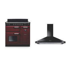 Rangemaster CL90EIPBOR/CM1 90cm Induction Range Cooker Classic Bordeaux / Chrome, A Rated