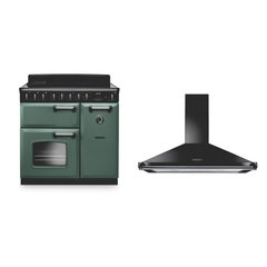 Rangemaster CLDL90EIPMGR/CM1 90cm Induction Range Cooker Classic Deluxe Mineral Green / Chrome, A Rated