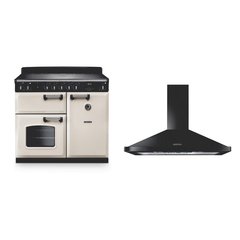 Rangemaster CL100EIPPCR/CM1 100cm Induction Range Cooker Classic Pale Cream / Chrome, A Rated