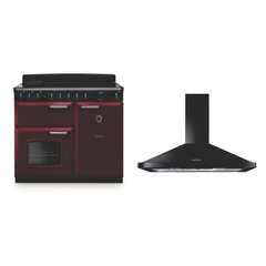 Rangemaster CLDL100EIPBOR/CM1 100cm Induction Range Cooker Classic Deluxe Bordeaux / Chrome, A Rated