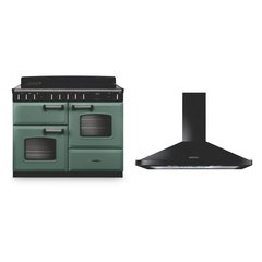 Rangemaster CLDLO110EIPMGR/CM1 110cm Induction Range Cooker Classic Deluxe Mineral Green / Chrome, A Rated