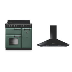 Rangemaster CLDL90EIPMGR/CM1 90cm Induction Range Cooker Classic Deluxe Mineral Green / Chrome, A Rated