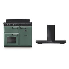 Rangemaster CLDL100EIPMGR/CM1 100cm Induction Range Cooker Classic Deluxe Mineral Green / Chrome, A Rated