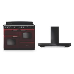 Rangemaster CLDLO110EIPBOR/CM1 110cm Induction Range Cooker Classic Deluxe Bordeaux / Chrome, A Rated