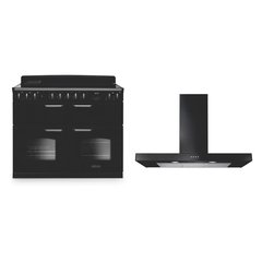 Rangemaster CLDLB110EIPGBL/CM1 110cm Induction Range Cooker Classic Deluxe Gloss Black / Chrome, A Rated