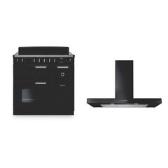 Rangemaster CL90EIPGBL/CM1 90cm Induction Range Cooker Classic Gloss Black / Chrome, A Rated