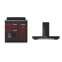 Rangemaster CL90EIPBOR/CM1 90cm Induction Range Cooker Classic Bordeaux / Chrome, A Rated