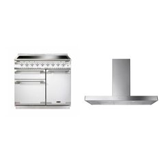 Rangemaster ELS100EIWH 100cm Induction Range Cooker Elise White / Brushed Nickel, A Rated