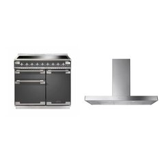 Rangemaster ELS100EISL 100cm Induction Range Cooker Elise Slate / Brushed Nickel, A Rated