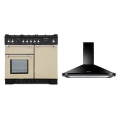 Rangemaster KCH100DFFCR/C 100cm Dual Fuel Range Cooker Kitchener Cream / Chrome, A Rated