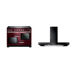 Rangemaster PDL110EICY/C 110cm Induction Range Cooker Professional Deluxe Cranberry / Chome, A Rated