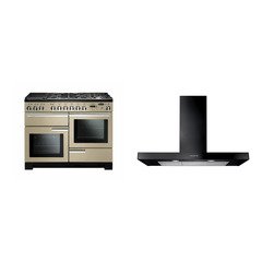 Rangemaster PDL110DFFCR/C 110cm Dual Fuel Range Cooker Professional Deluxe Cream / Chrome, A Rated