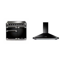 Rangemaster ELS100EIGB 100cm Induction Range Cooker Elise Gloss Black / Brushed Nickel, A Rated