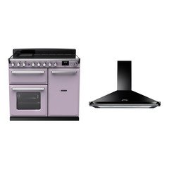 Rangemaster ESDL100EIPHTH/CM1 100cm Induction Range Cooker Estel Deluxe Heather / Chrome, A Rated