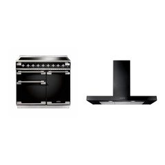 Rangemaster ELS100EIGB 100cm Induction Range Cooker Elise Gloss Black / Brushed Nickel, A Rated