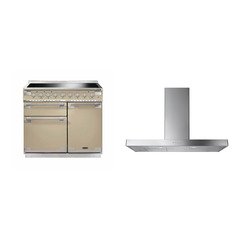 Rangemaster ELS100EICR 100cm Induction Range Cooker Elise Cream / Brushed Nickel, A Rated