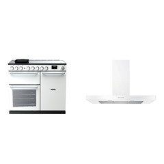 Rangemaster NEX100EIPWHT/CM1 100cm Induction Range Cooker Nexus Deluxe White / Chrome, A Rated