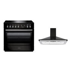 Rangemaster PROP90FXEIGB/C 90cm Induction Range Cooker Professional Plus FX Black / Chrome, A Rated