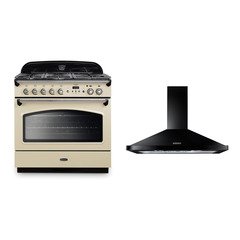 Rangemaster CLAS90FXDFFCR/C 90cm Dual Fuel Range Cooker Classic FX Cream / Chrome, A Rated