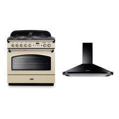 Rangemaster CLAS90FXDFFCR/C 90cm Dual Fuel Range Cooker Classic FX Cream / Chrome, A Rated