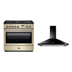 Rangemaster PROP90FXDFFCR/C 90cm Dual Fuel Range Cooker Professional Plus FX Cream / Chrome, A Rated