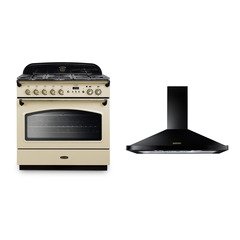 Rangemaster CLAS90FXDFFCR/B 90cm Dual Fuel Range Cooker Classic FX Cream / Brass, A Rated